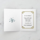 89e verjaardag met bloemen kaart (Binnen)