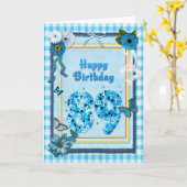 89e verjaardag met een scrapbook-effect kaart (Gele Bloem)