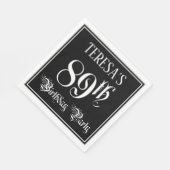 89e verjaardag Partij — Fancy Manuscript + de Naam Servet (Hoek)