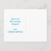 89e verjaardag: Vet, Vun, Eenvoudig, Regenboog 89 Briefkaart (Achterkant)