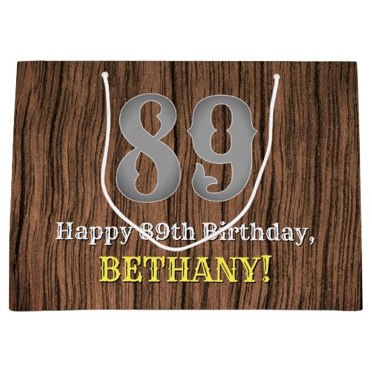 89e verjaardag: Westerne kijk op land, naam Groot Cadeauzakje (Voorkant)