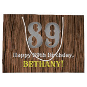 89e verjaardag: Westerne kijk op land, naam Groot Cadeauzakje (Achterkant)