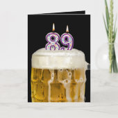 89e verjaardag zwarte bier kaart (Voorkant)