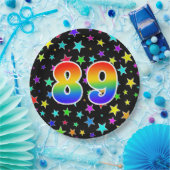 89ste evenement: Bold, Fun, Kleurrijke Regenboog 8 Papieren Bordje (Feest)