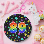 89ste evenement: Bold, Fun, Kleurrijke Regenboog 8 Papieren Bordje (Feest)