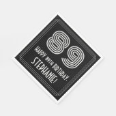 89ste verjaardag: Art Deco Geïnspireerde look "89" Servet (Hoek)