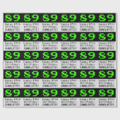 89ste verjaardag - Nerdy / Geeky stijl "89" en naa Cadeaupapier (Vlak)