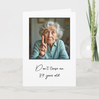 89ste verjaardag Oude dame plezier Kaart