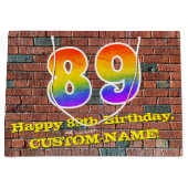 89ste verjaardag: Plezier, op graffiti geïnspireer Groot Cadeauzakje (Voorkant)