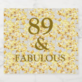 89ste verjaardag  sparkling wijnetiket (Enkel label)