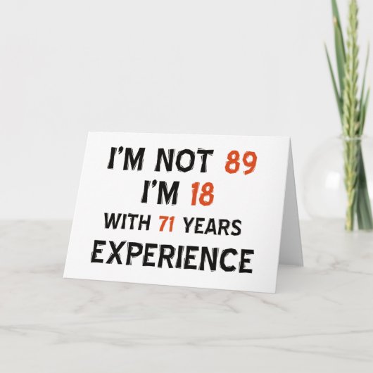 89ste verjaardagsdesign kaart (Voorkant)