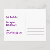 89th Birthday: Fun Stars Pattern, Rainbow 89, Name Briefkaart (Achterkant)