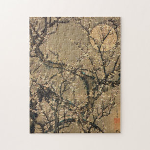 8. 梅 晧 図, 若 冲 Moon en Plum Blossom, Jakuchüu Legpuzzel