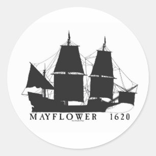 8 1620 Mayflower Ronde Sticker