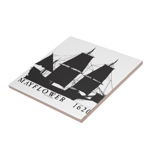 8 1620 Mayflower Tegeltje (Zijkant)