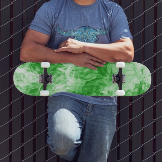 8 1/2" Groene Abstracte Smoke Skateboard (Buiten 3)
