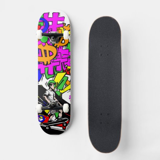 8 1/8-inch graffiti-ontwerpskateboard persoonlijk skateboard (Voorkant)