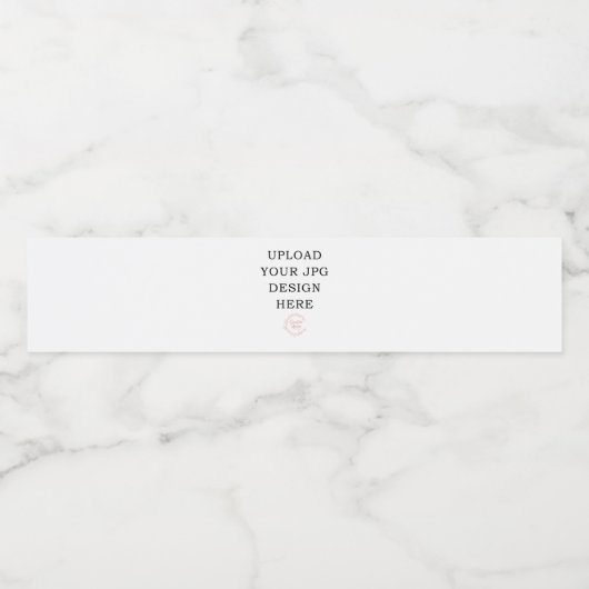 8.25 x 1.75 Etiket op flesje gedrukt water (Enkel label)