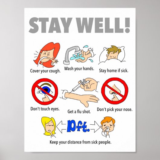 8,5-inch x11-inch STAY WELL-poster Poster (Voorkant)