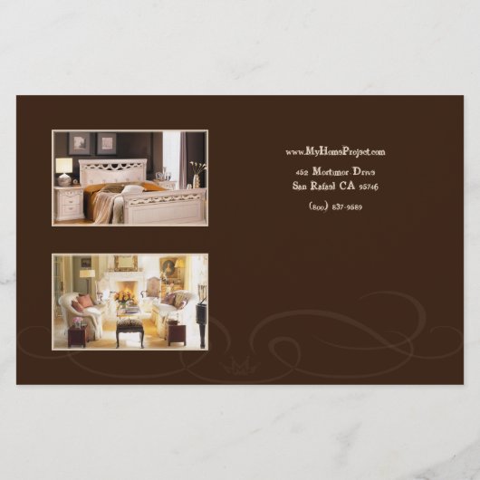 8,5-inch x5.5-inch brochures van Shelly's Home Pro (Achterkant)