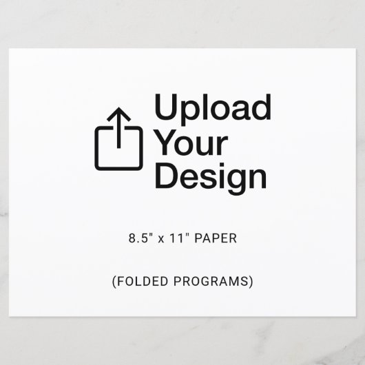 8,5-inch x 11-inch flatsheet - Gevouwen programma' (Voorkant)