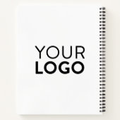 8,5-inch x 11-inch spirale laptop - zwart notitieboek (Achterkant)