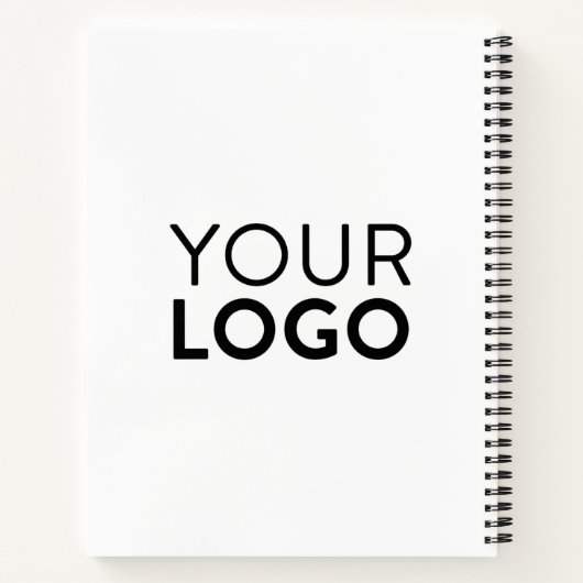 8,5-inch x 11-inch spirale laptop - zwart notitieboek (Achterkant)