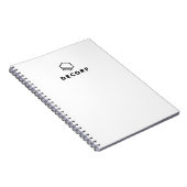 8,5-inch x 11-inch spirale laptop - zwart notitieboek (Rechterzijde)