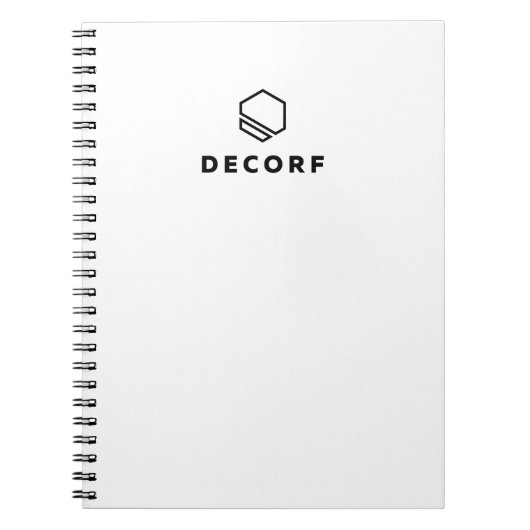 8,5-inch x 11-inch spirale laptop - zwart notitieboek (Voorkant)