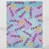 8,5-inch x 11-inch vellen papier Briefpapier OPS!  (Achterkant)