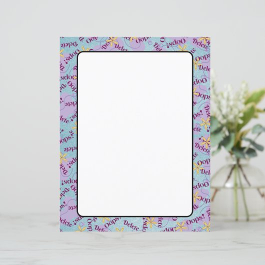 8,5-inch x 11-inch vellen papier Briefpapier OPS!  (Staand voorkant)