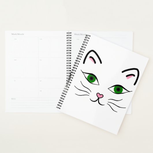 8,5-inch x 11-inch weekblad/maandabonnement - Kat  Planner (Display)