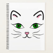 8,5-inch x 11-inch weekblad/maandabonnement - Kat  Planner (Voorkant)