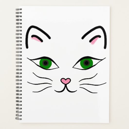 8,5-inch x 11-inch weekblad/maandabonnement - Kat  Planner (Voorkant)