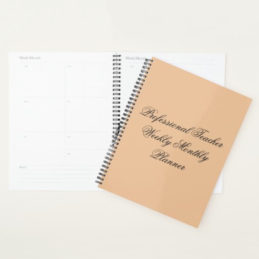 8,5 x11 inch spiraalvormig wekelijks maandelijks p planner (Display)