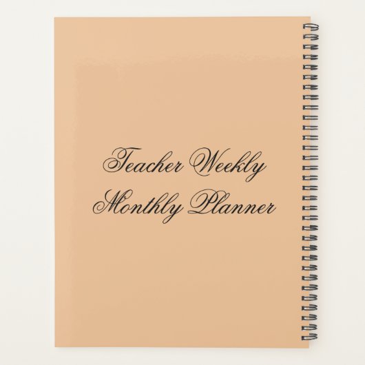 8,5 x11 inch spiraalvormig wekelijks maandelijks p planner (Achterkant)