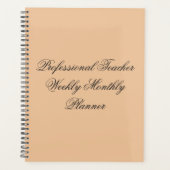 8,5 x11 inch spiraalvormig wekelijks maandelijks p planner (Voorkant)