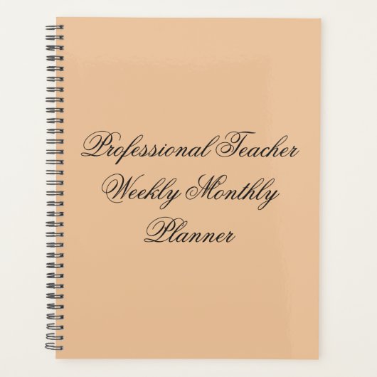 8,5 x11 inch spiraalvormig wekelijks maandelijks p planner (Voorkant)