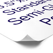 8,5"x11" Standaard Halfglans Poster (Hoek)