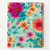 8,5" x 11" Bloemendelig Spiral Notebook Notitieboek (Achterkant)