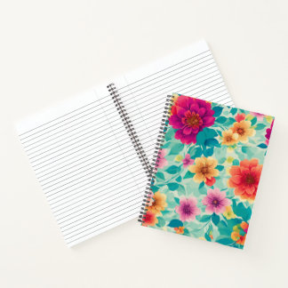 8,5" x 11" Bloemendelig Spiral Notebook Notitieboek