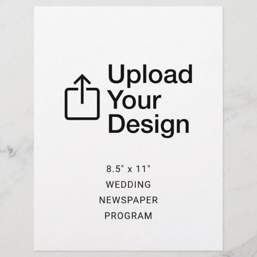 8.5" x 11" Fyer-blad - Huwelijks Krantprogramma's Flyer (Voorkant)