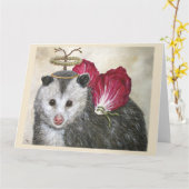 8,5 x 11 Gevouwen Wenskaart (Angel Dan) Kaart (Gele Bloem)