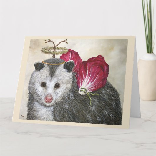 8,5 x 11 Gevouwen Wenskaart (Angel Dan) Kaart (Voorkant)