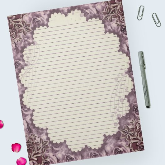 8,5 x 11 inch , Floral led papier, Letter-formaat Notitieblok