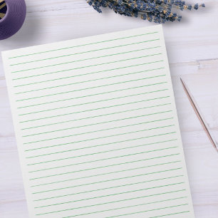 8,5 x 11-inch groenboek met ronde lijnen, Letter-f Notitieblok
