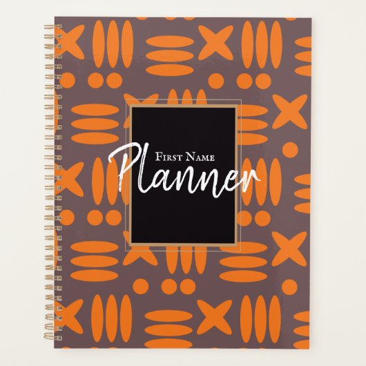 (8,5 x 11 inch), hard Hoesje, zwarte spiraalplaat Planner (Voorkant)