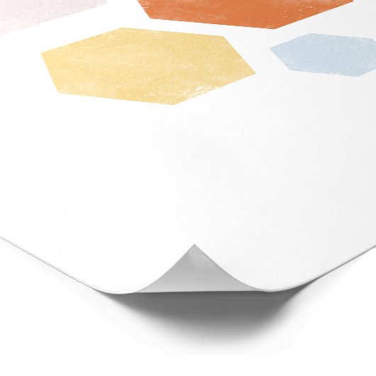 8,5 x 11 inch, kleurrijk vormig Poster (Hoek)