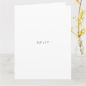 8,5" x 11" kaart (Gele Bloem)