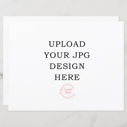 8,5 x 11 kaartvoorraad (Voorkant / Achterkant)